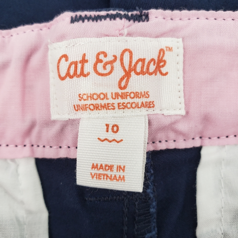 NWT Cat & Jack Girls School Uniform Shorts Size 10  Four Pack Fighter Pi… - Picture 4 of 8